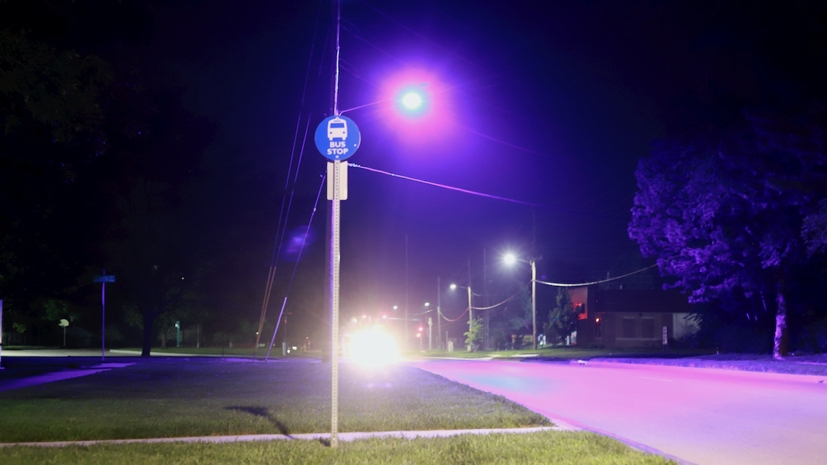 Why are some streetlights in Lawrence purple, and when will they be ...