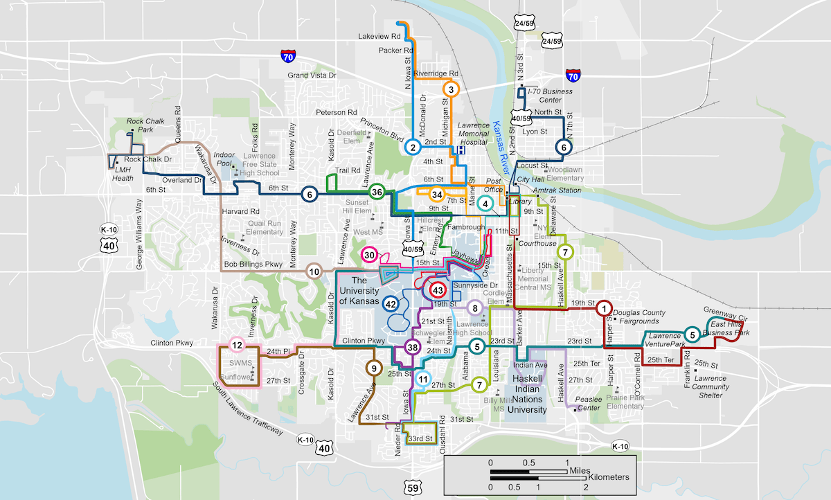 New Lawrence bus routes to go into effect in January; Sunday rides to ...