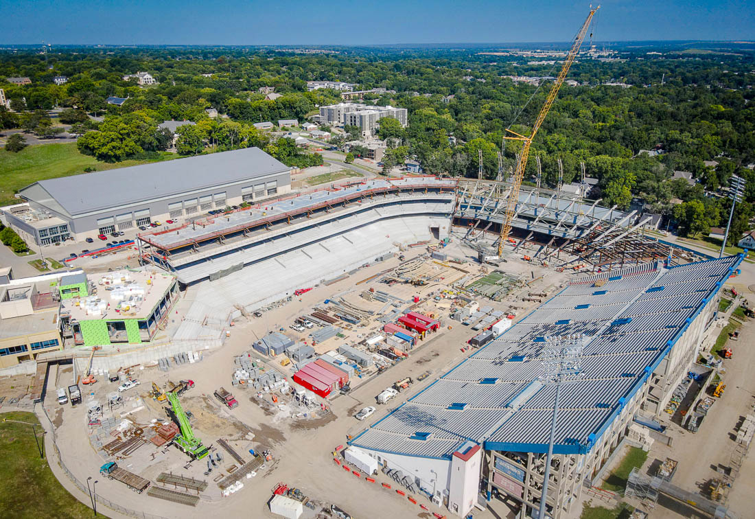 Road near KU football stadium closed for construction – The Lawrence Times