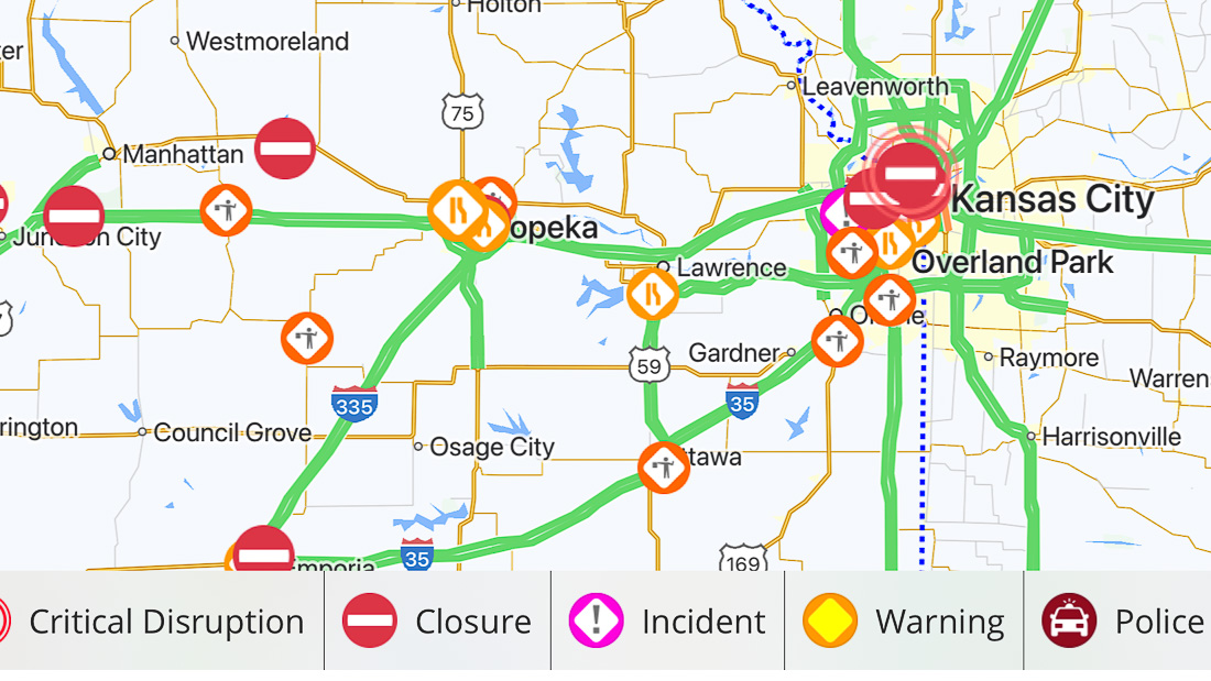 Driving through Kansas for the holidays? Free app can help navigate ...
