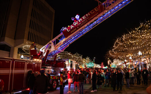 Rosy-cheeked rascal from the North Pole gets stranded again; Lawrence firefighters to the rescue