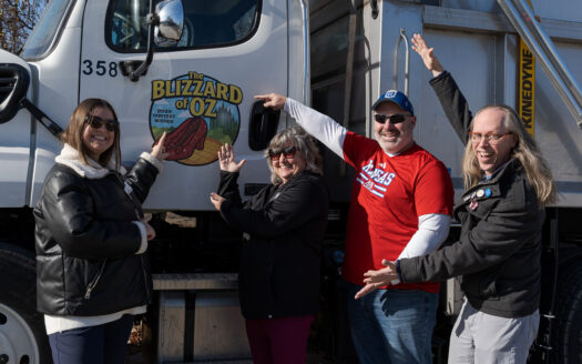 City of Lawrence snowplow, newly dubbed ‘The Blizzard of Oz,’ ready to take to the streets