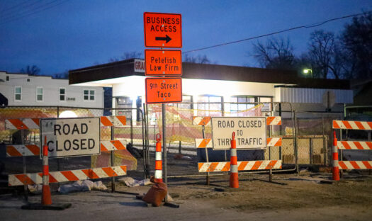 Expanding construction will close 9th Street from Indiana to Mississippi Street