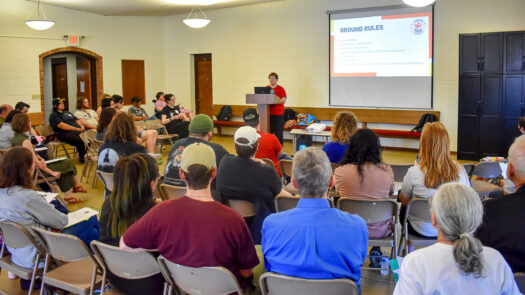 Lawrence Tenants rally support for tenant right to counsel before county commission meeting