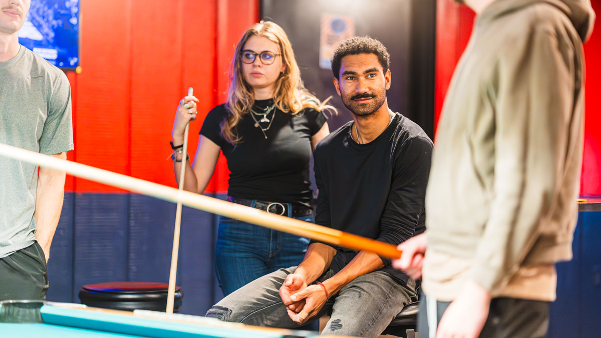 Service industry pool night at Lawrence pubcade serves up camaraderie, connection