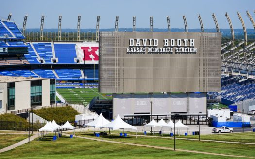Lawrence Transit can transport people from downtown parking to KU football games