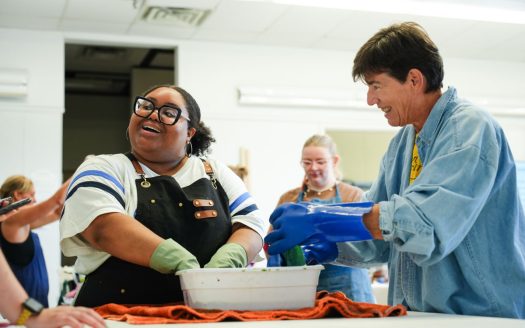 From pink flowers to blue fabric, KU students dye with indigo