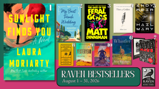 The Raven Book Store’s bestsellers for August 2026 (Sponsored post)